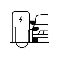 Car Charging  Icon vector
