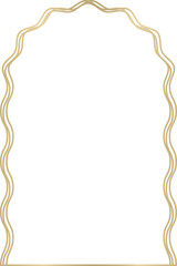 Minimalistic Wavy Gold Arch
