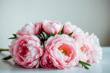 Beautiful Bouquet of Delicate Pink Peonies