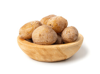 Papas arrugadas sea water boiled potatoes, whole prepared unpeeled vegetables, cooked potato