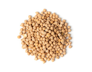 Chickpea, chick pea pile, dry Cicer arietinum fruits, raw Bengal gram legume, garbanzo beans