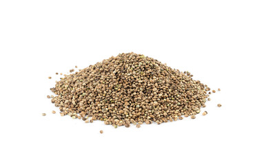 Hemp seeds, cannabis grains, marijuana kernels, oil hempseeds pile