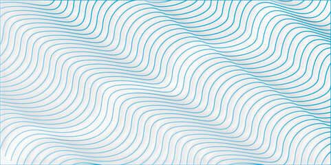curved blue lines on a white surface creating a wavy pattern design.