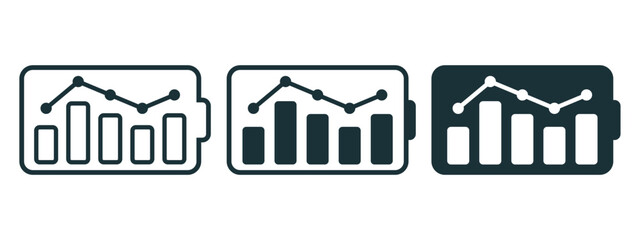 Battery performance sign symbol. Illustration vector