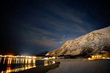 Iles Lofoten, Norv&egrave;ge, la nuit