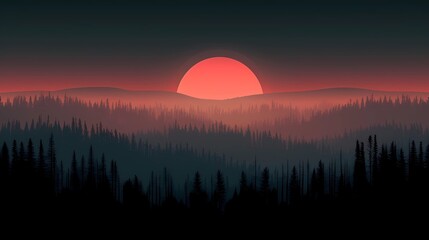sunset illustration 