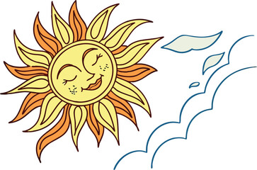 Obraz premium sun and clouds