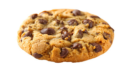 A chocolate chip cookie with a lot of chocolate chips on it