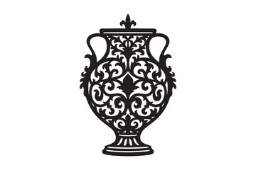 Detailed vector illustration of a pot design