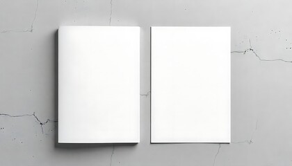 Blank corporate stationery set on a concrete background. Template for branding design, mockup, Corporate promo material, created with generative ai