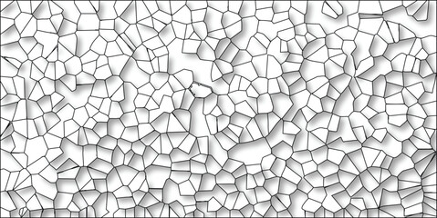 Abstract cell pattern vector illustration with geometric forms in black and white for design projects and backgrounds