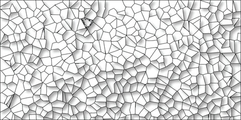 Abstract cell structure illustration with a geometric pattern featuring irregular polygons and subtle shadow effects on a white background