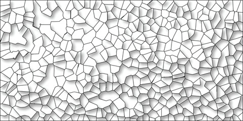 Abstract cellular pattern with complex geometric shapes on white background creating a visually engaging design suitable for various creative applications