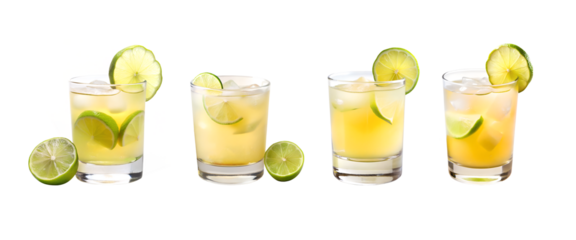 Venezuelan Papelón Con Limón Served In Glass Isolated On Transparent Background