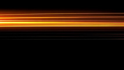 Orange light streaks on black background