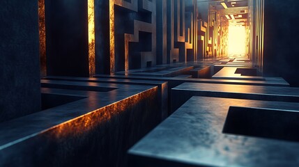 Architectural structural abstract background with modern geometry and minimal design 