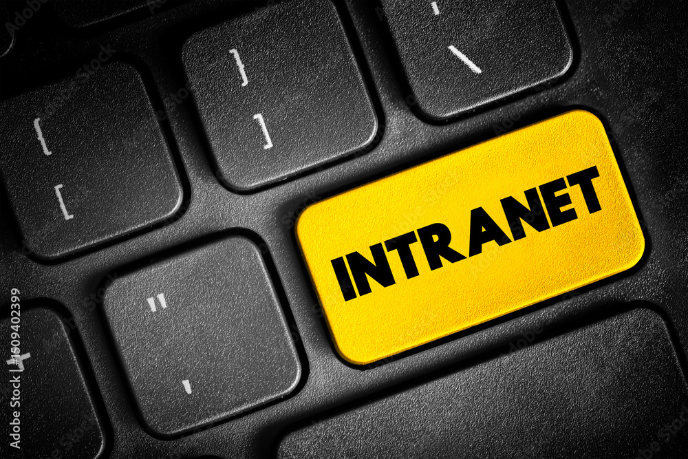 Fototapete intranet - computer network for sharing information, collaboration tools, and other computing servic