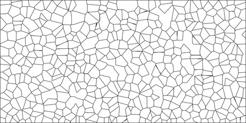 Geometric abstract black and white vector illustration of cell structure or network connection design for backgrounds and graphic design