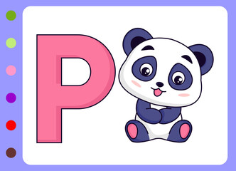 Cute little panda  cartoon illustration.cartoon panda  vector illustration