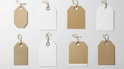 Clean Slate: Set of Blank Paper Labels and Cloth Tags

