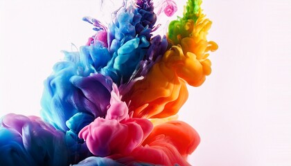 Fototapeta premium colorful abstract ink swirls in water creating beautiful patterns and textures