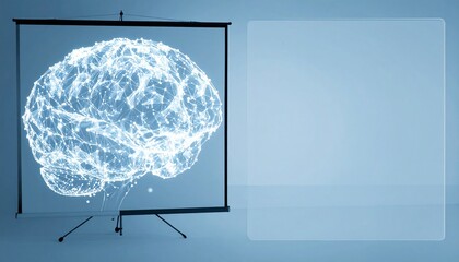 Digital Brain Neural Slide Background