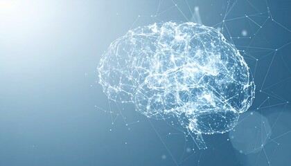 Digital Brain Neural Slide Background