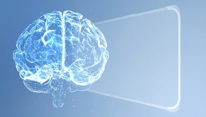 Digital Brain Neural Slide Background