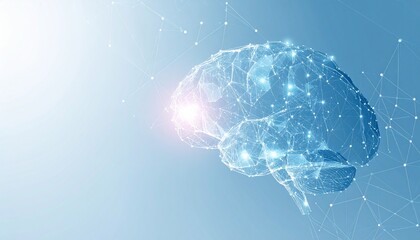 Digital Brain Neural Slide Background