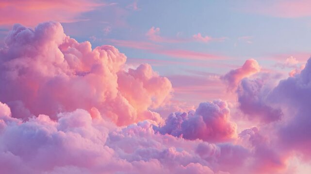 Colorful clouds at sunset with hues of pink and purple  