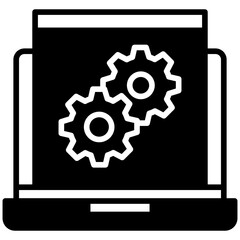 Admin Panel glyph, mini illustration icon. use for modern concept, print, UI, UX kit, web and app development. Vector related to account management, ecommerce, banking and finance.