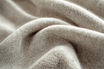 Seamless textured gray Outlast fabric, featuring subtle horizontal lines and a soft, woven appearance. Ideal for backgrounds or textile design.