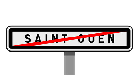 Panneau de sortie Saint-Ouen, Seine-Saint-Denis, Île-de-France