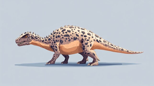 Simple cartoon Nothosaurus on a pale blue-gray background