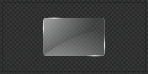 Transparent Glass Overlay for Web, App, and UI Design – Realistic Vector Glass Effect PNG for Photoshop and Illustrator Projects