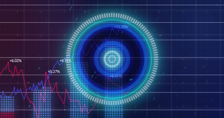 Image of scope with grid and data processing