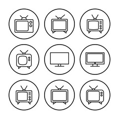 Tv icon vector. television icon vector