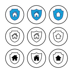 home insurance icon vector. home protection icon