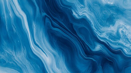 Fototapeta premium Abstract Blue Liquid Marble Texture Background