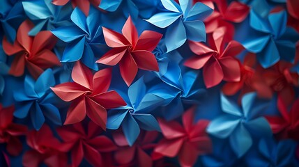 Spinning American flag pinwheels with vibrant stars and stripes design, perfect for Fourth of July yard decorations and patriotic party festivities