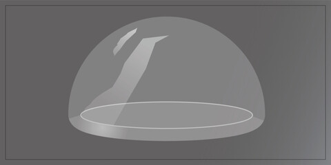  Transparent Glossy Glass Shield with Curved V-Shaped Design and Highlighted Reflections on Checkerboard Background