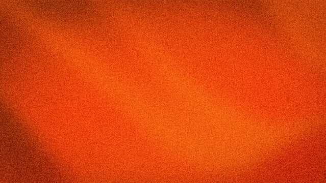 A vibrant 4K abstract background featuring intense orange and red-orange hues with a glowing, grainy texture. Ideal for dynamic digital and fiery autumnal designs