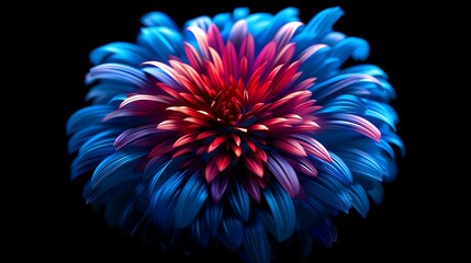 red and blue flower