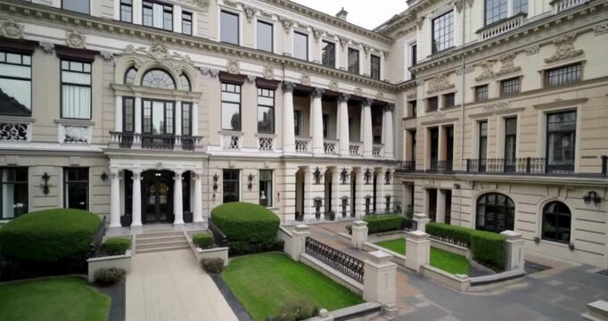 the facade of the palace