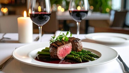 Medium-Rare Filet Mignon with Red Wine Reduction