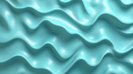 Fototapeta premium Abstract Teal Wavy Liquid Texture Background