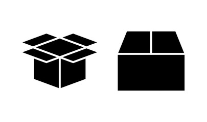 Box icon logo design. box sign and symbol, parcel, package