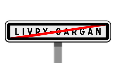 Panneau de sortie Livry-Gargan, Seine-Saint-Denis, Île-de-France