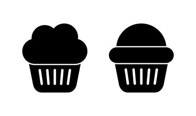 Cup cake icon logo design. Cup cake sign and symbol