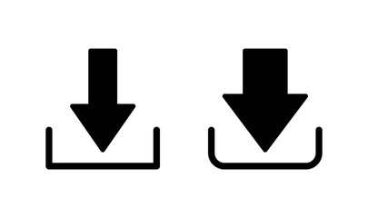Download icon logo design. Download sign and symbol